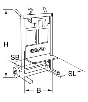 KS TOOLS 160.0230 Lève radiateur 150kg