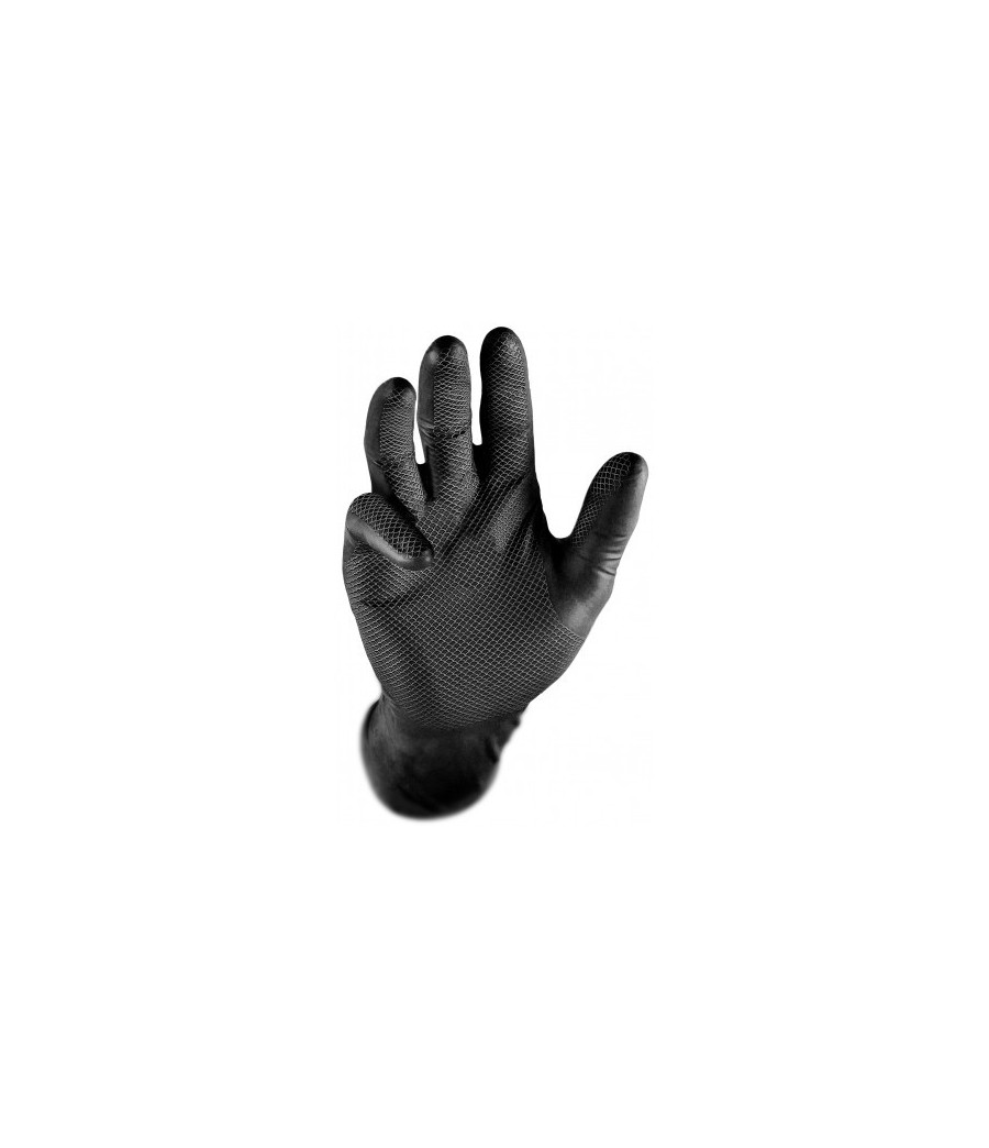 Gants jetables en nitrile Grippaz noirs KRAFTWERK 50pcs taille M 805.001.001