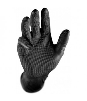 Gants jetables en nitrile Grippaz noirs KRAFTWERK 50pcs taille M 805.001.001