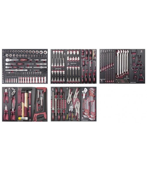 Assortiment d'outils, EVA, 1/4"+ 3/8"+ 1/2" 273 pcs Kraftwerk