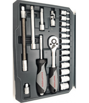 Coffret de douilles Basic-Line 1/4" 42 pcs KRAFTWERK