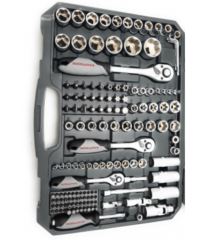 Coffret universel douilles et accessoires 1/2", 1/4", 3/8", 200 pcs Kraftwerk 204.104.800