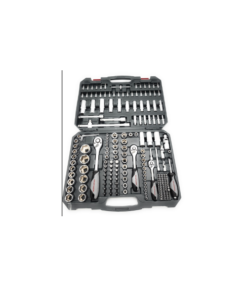 Coffret universel douilles et accessoires 1/2", 1/4", 3/8", 200 pcs Kraftwerk 204.104.800