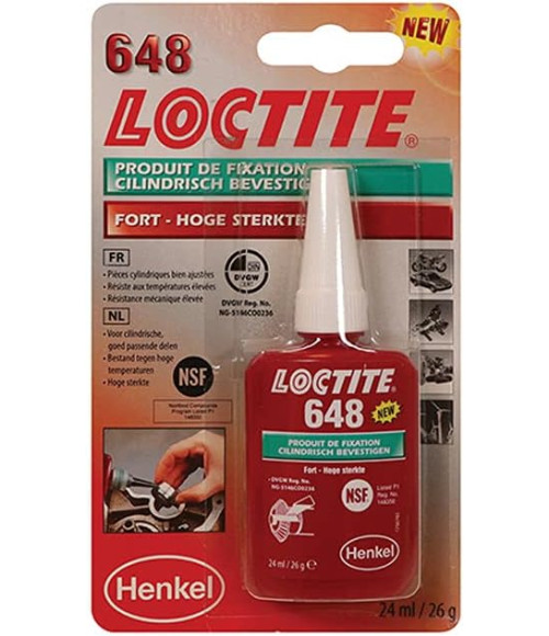 Loctite 648 Blocpresse pour fixation des roulements/bagues 24 ml