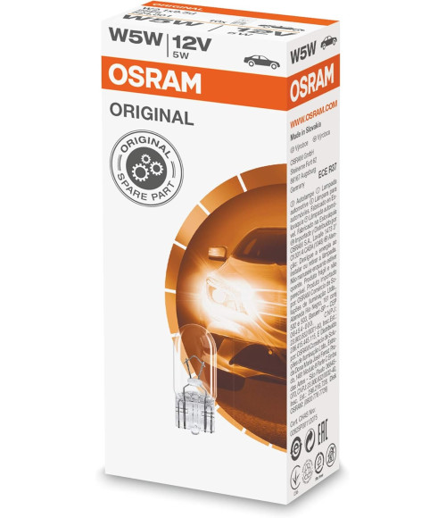 Osram Ampoules w5w 12v lot de 10 ampoules W5W 2825