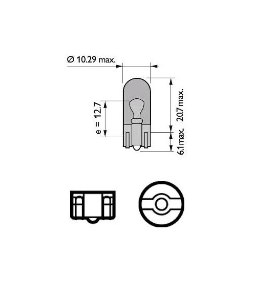 AMPOULE PHILIPS 12396NACP WY5W 12396 NA 12V