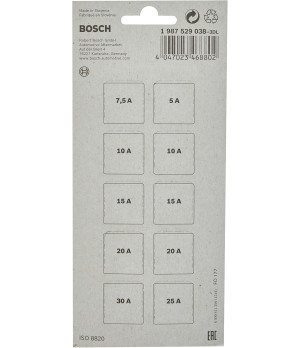 Bosch mini fusible plats lot de 10 fusibles 1987529038